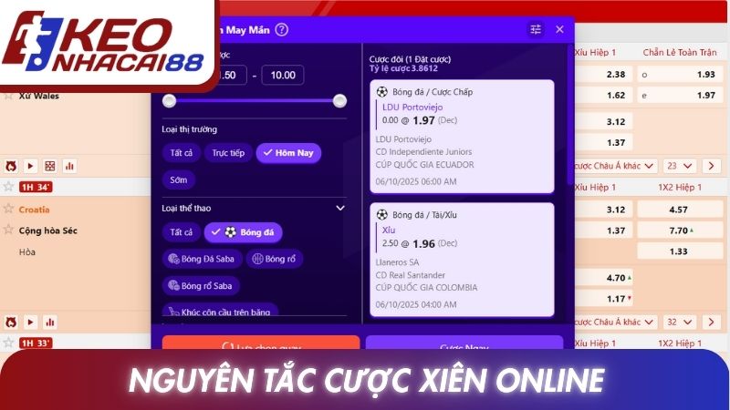 Kèo Xiên: Giải Thích Cách Kết Hợp Và Ví Dụ Chi Tiết Nhất 3 Nguyên tắc cược xiên online